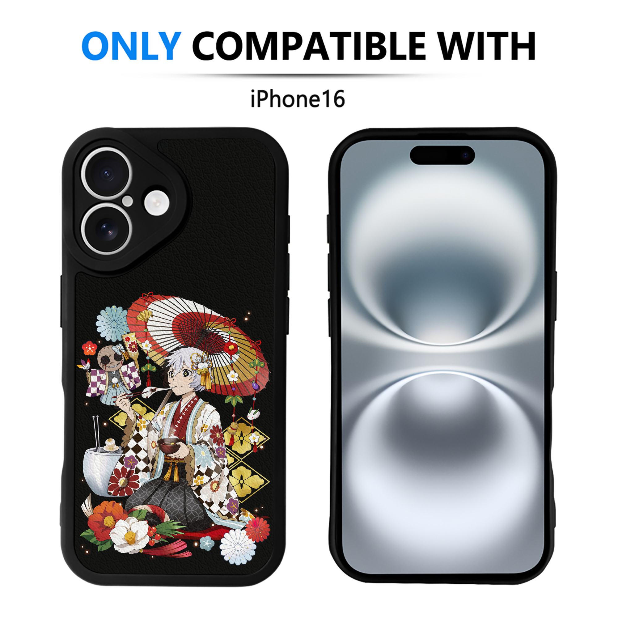 （画像用） 文豪ストレイドッグス Bungo Stray Dogs 【iPhone 16シリーズ対応】シリコンスマホケース（レザー調） 材質：シリコン